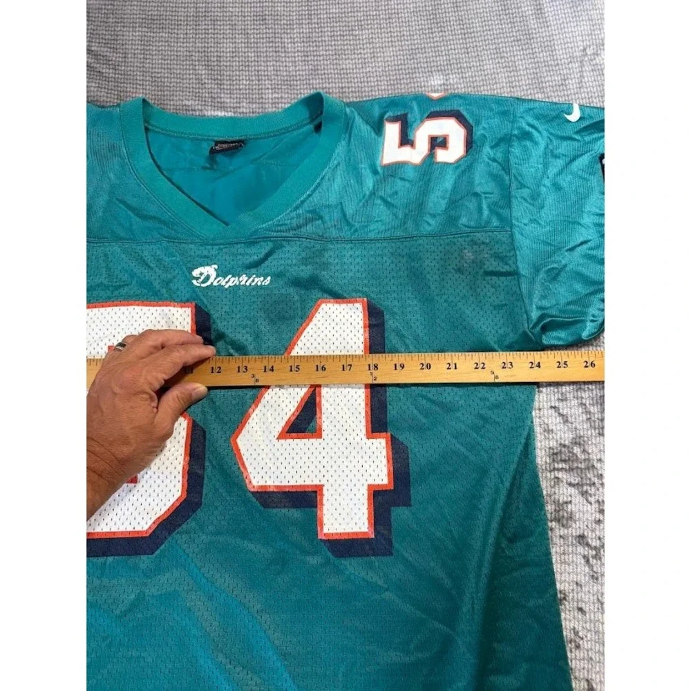 Vintage Nike Miami Dolphins Zach Thomas 54 Jersey Mens XL Aqua NFL Football Mesh
